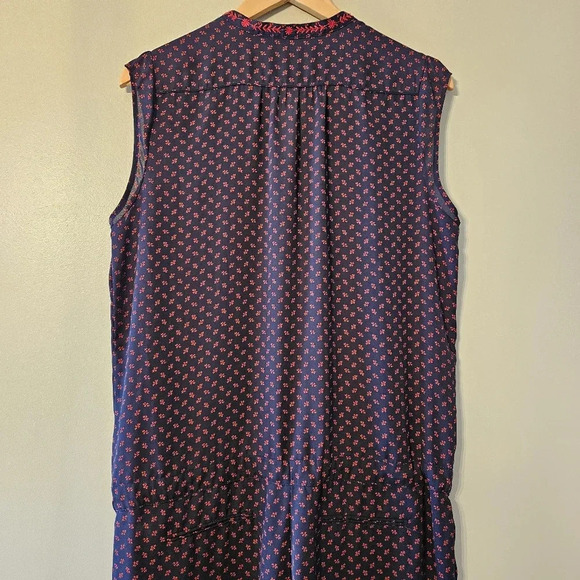 Scotch & Soda Maison Scotch Button Down Sleeveless Women's Boho Jumpsuit Size L. - Picture 13 of 16